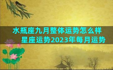 水瓶座九月整体运势怎么样 星座运势2023年每月运势